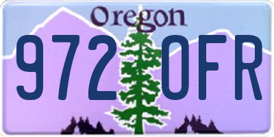 OR license plate 972OFR
