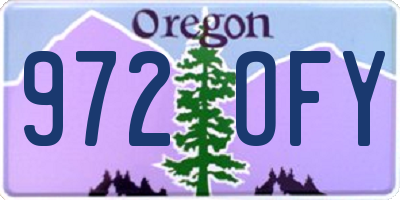 OR license plate 972OFY