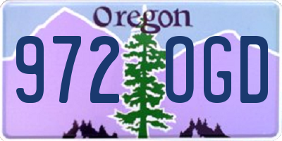 OR license plate 972OGD