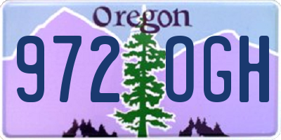 OR license plate 972OGH