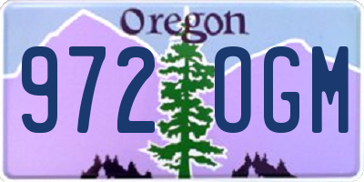 OR license plate 972OGM