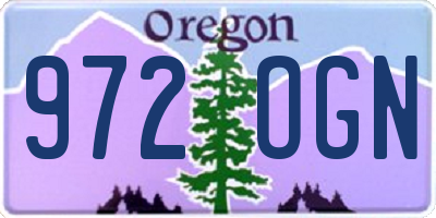 OR license plate 972OGN