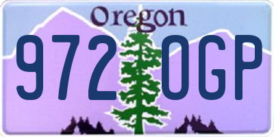 OR license plate 972OGP