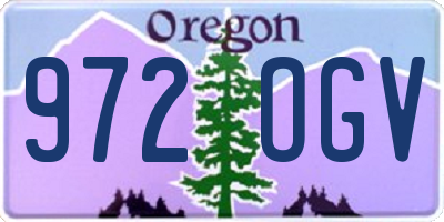 OR license plate 972OGV