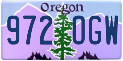 OR license plate 972OGW