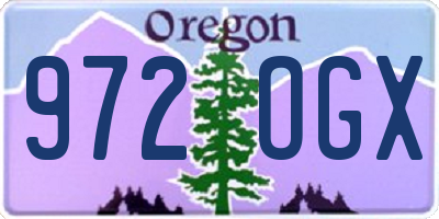 OR license plate 972OGX