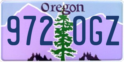 OR license plate 972OGZ
