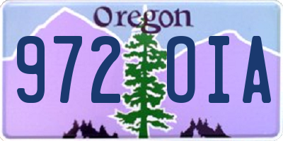 OR license plate 972OIA