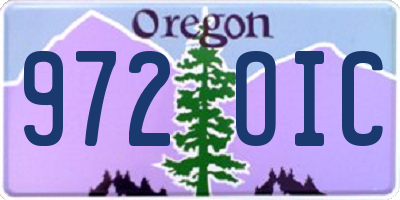 OR license plate 972OIC