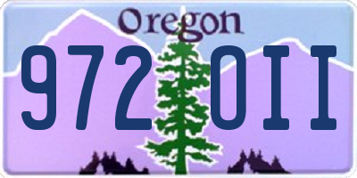 OR license plate 972OII