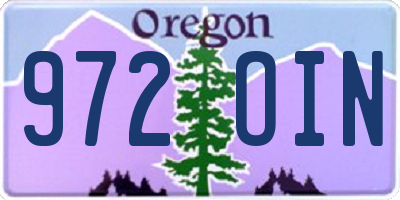 OR license plate 972OIN