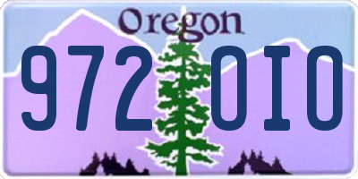 OR license plate 972OIO