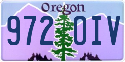 OR license plate 972OIV