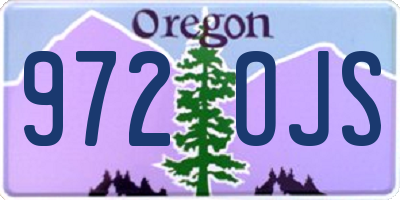 OR license plate 972OJS