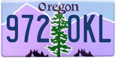 OR license plate 972OKL