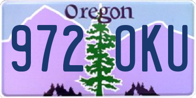 OR license plate 972OKU