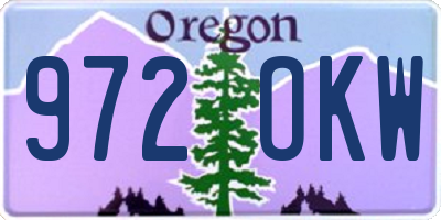 OR license plate 972OKW