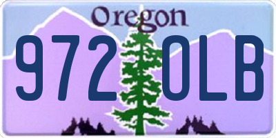 OR license plate 972OLB