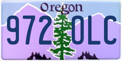 OR license plate 972OLC