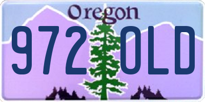 OR license plate 972OLD