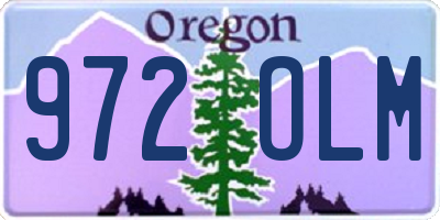 OR license plate 972OLM
