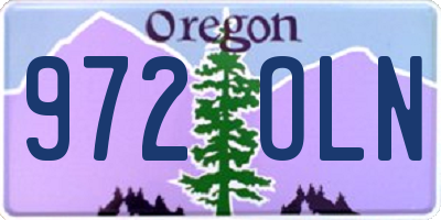 OR license plate 972OLN