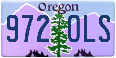 OR license plate 972OLS