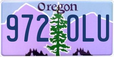 OR license plate 972OLU