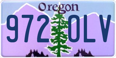 OR license plate 972OLV