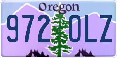 OR license plate 972OLZ