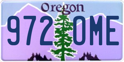 OR license plate 972OME