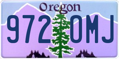 OR license plate 972OMJ