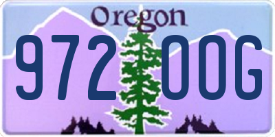 OR license plate 972OOG