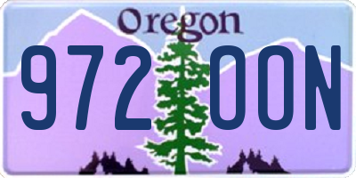 OR license plate 972OON