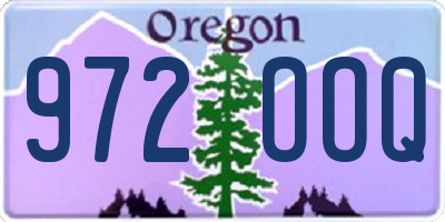 OR license plate 972OOQ