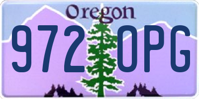 OR license plate 972OPG
