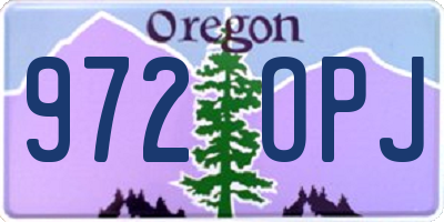 OR license plate 972OPJ