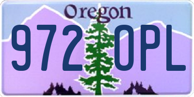 OR license plate 972OPL