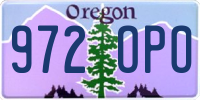 OR license plate 972OPO