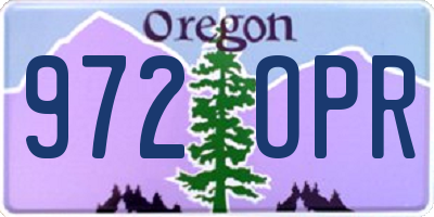 OR license plate 972OPR