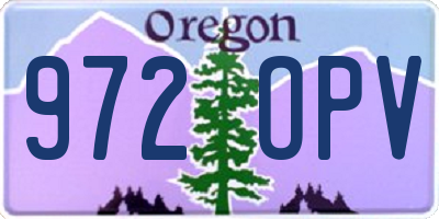 OR license plate 972OPV