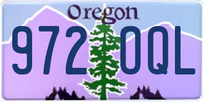 OR license plate 972OQL