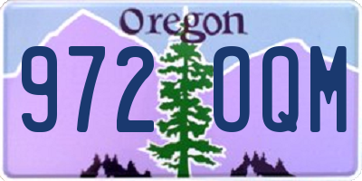 OR license plate 972OQM