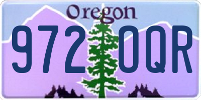 OR license plate 972OQR