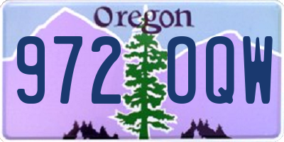 OR license plate 972OQW