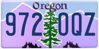 OR license plate 972OQZ