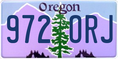 OR license plate 972ORJ