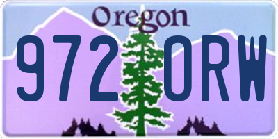 OR license plate 972ORW