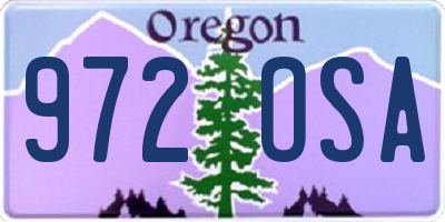 OR license plate 972OSA