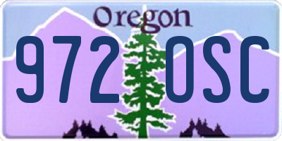 OR license plate 972OSC